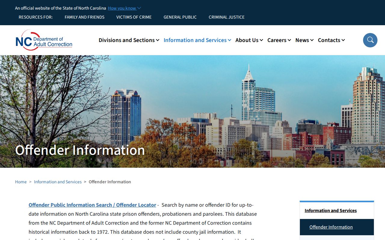 Greensboro residents directory North Carolina offender information search entry
